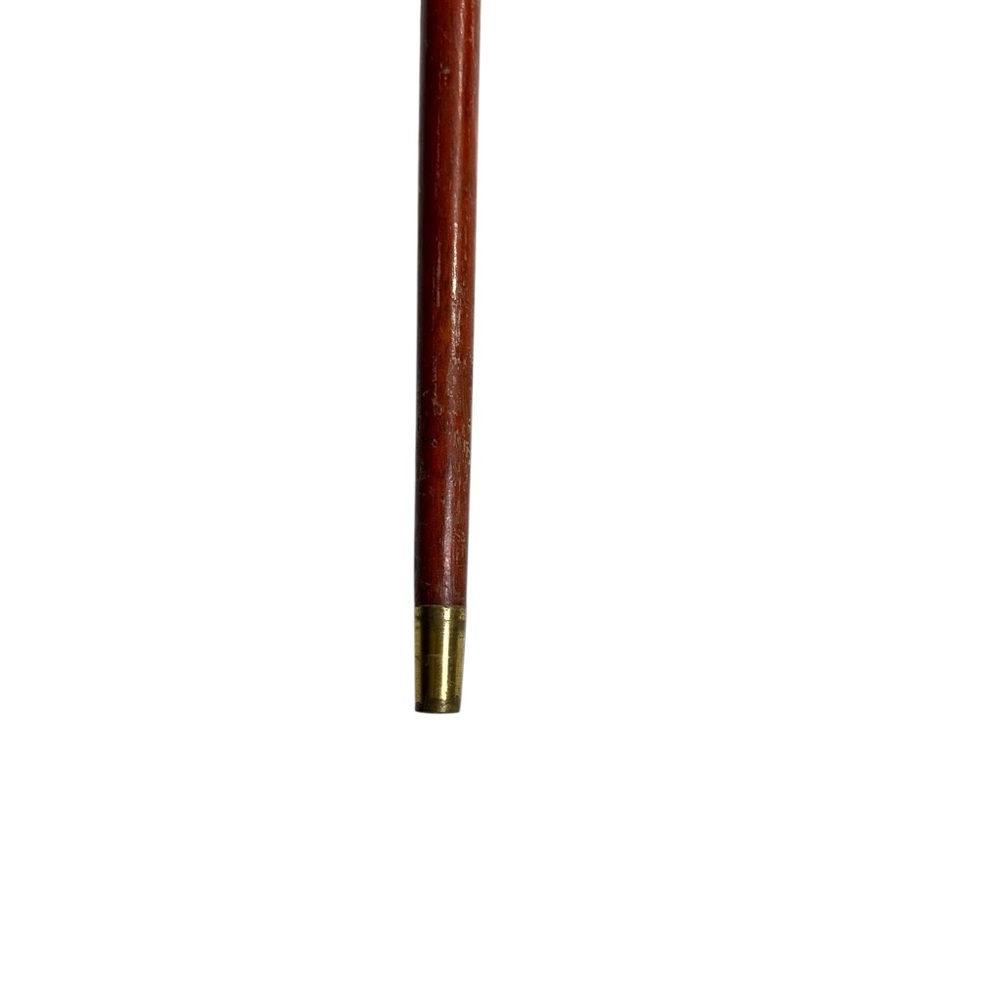 Vtg French Brass Horse Head Handle Walking Stick Cane 3 Section Wood Shaft 34” - Picture 11 of 12